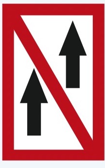 Tafelzeichen Überholverbot.