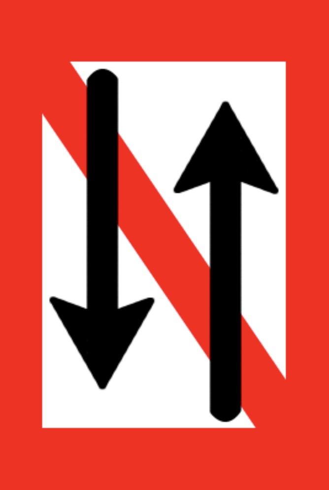Sichtzeichen A.2 Begegnungsverbot.